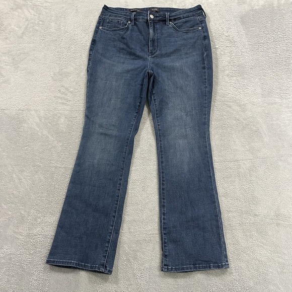 NYDJ Lift x Tuck Billie Mini Boot Jeans Women 12P Blue Western Vtg Y2K - Picture 1 of 8
